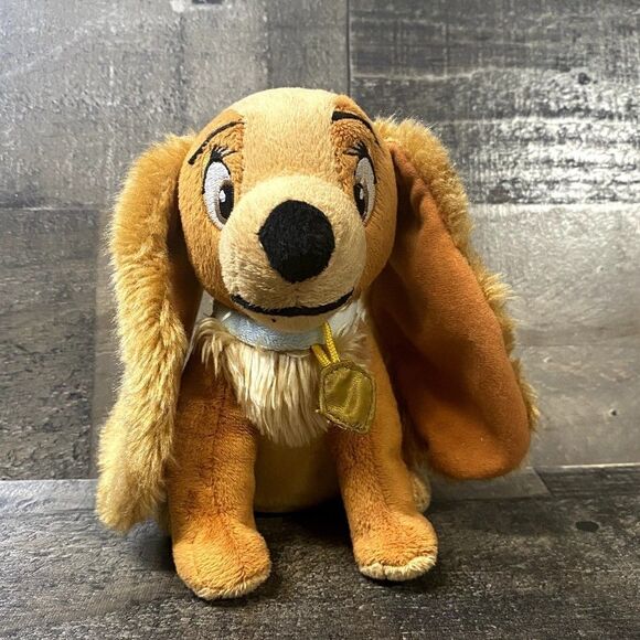 Disney lady and the tramp plush stuffed animal with collar - Picture 1 of 6